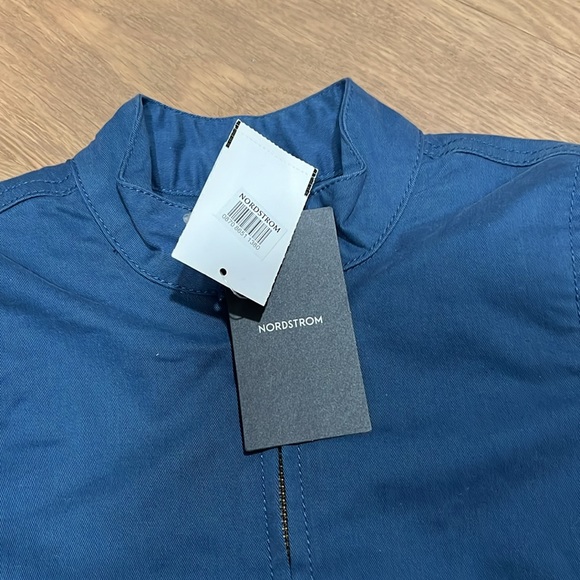 NWT Nordstrom Blue Zip Up Light Jacket Boys Size 6 - Picture 3 of 3